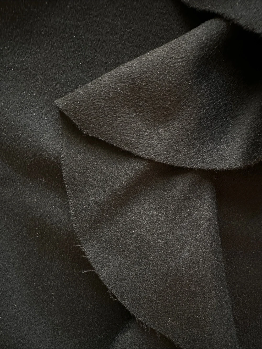 Lela Rose Black Ruffle Pencil Skirt Size 4 - 90% Wool Cashmere Quiet Luxury USA - Picture 8 of 8